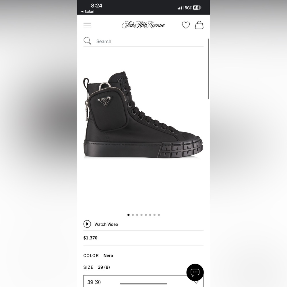 Prada
Wheel Nylon High-Top Sneakers